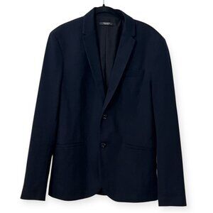 ZARA Essentials Navy Blazer M Medium Slim Fit Daily Outfit Jacket 2 Button